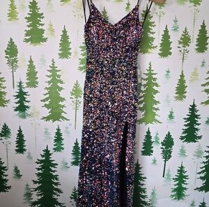 B. Smart Womens Sleeveless Sequin Juniors Bodycon Dress